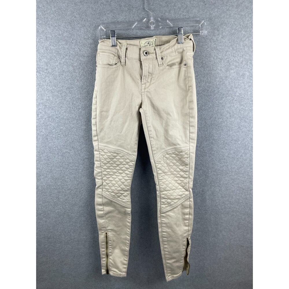 Lucky Brand Womens Size 00/24 White‎ Low Rise Brooke Skinny Jeans
